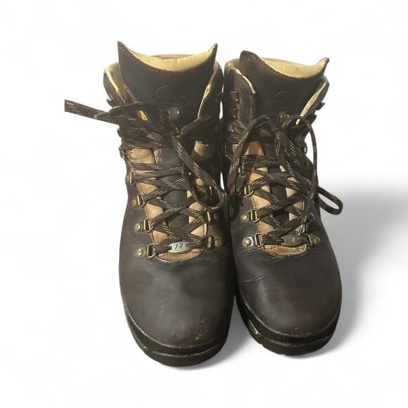 Raichle Men Leather Suede Hiking Mountaineering Boots 9.5 M Brown Ankle 4324 - Picture 4 of 9